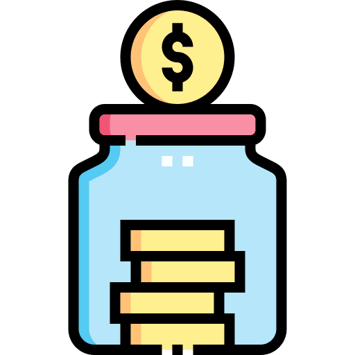 Savings saving money jar business and finance icon