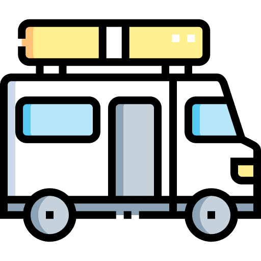 Van camper holidays camper van icon