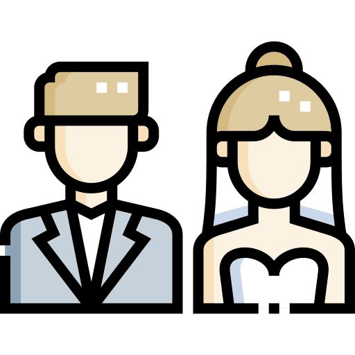 Wedding caucasian married bride icon