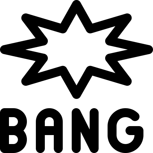 Bang fire bang communications icon