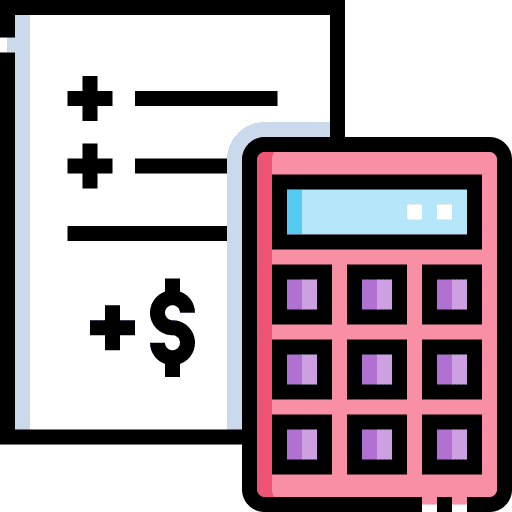 Budget invoice accounting calculator icon