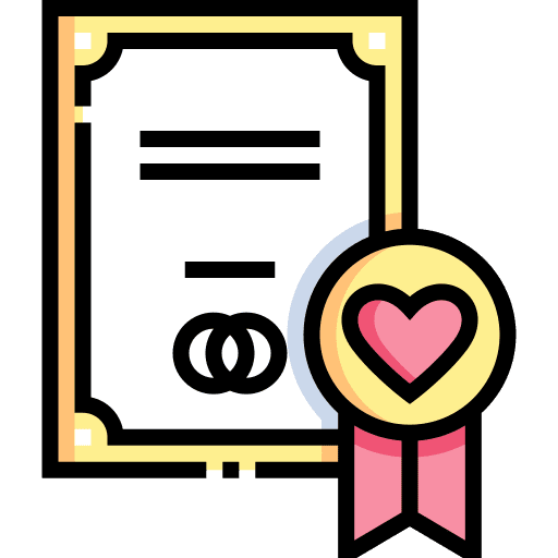 Certificate certificate love romance icon