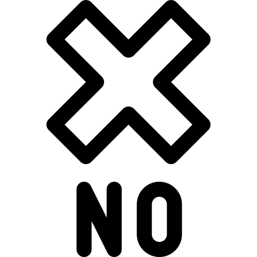 No communications bubbles decline icon No communications bubbles decline icon