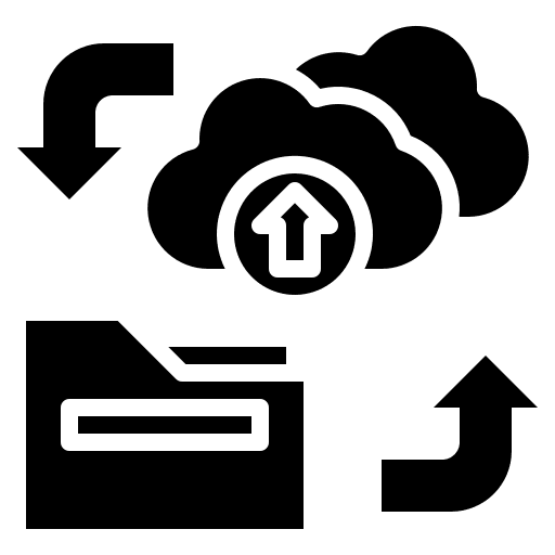 Backup files and folders data storage backup icon