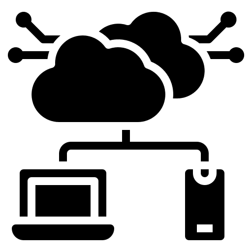 Demand elastic communications computing icon