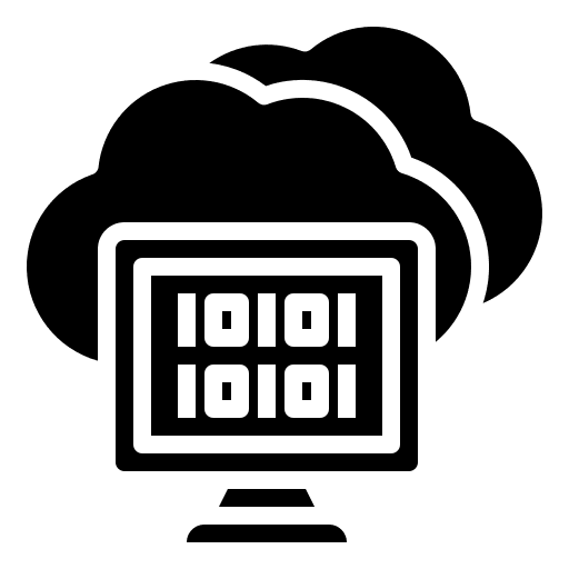 Binary code communications coding programming icon Binary code communications coding programming icon