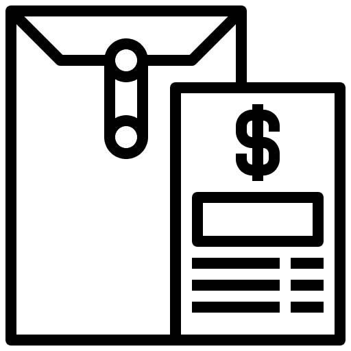 Contract receipt payment business and finance icon Contract receipt payment business and finance icon
