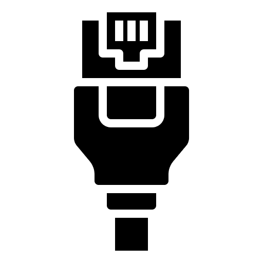 Rj45 cable lan internet icon