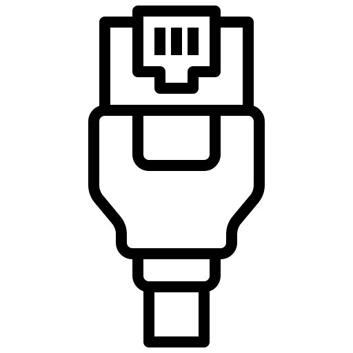 Rj45 construction and tools computer cable icon