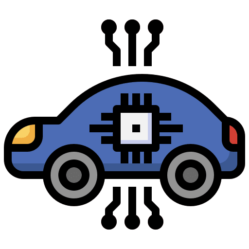 Cpu car computer chip vehicle icon