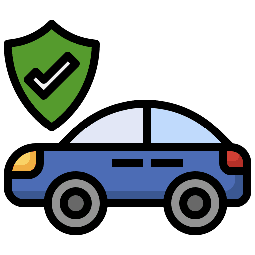 Safety car shield car transport icon