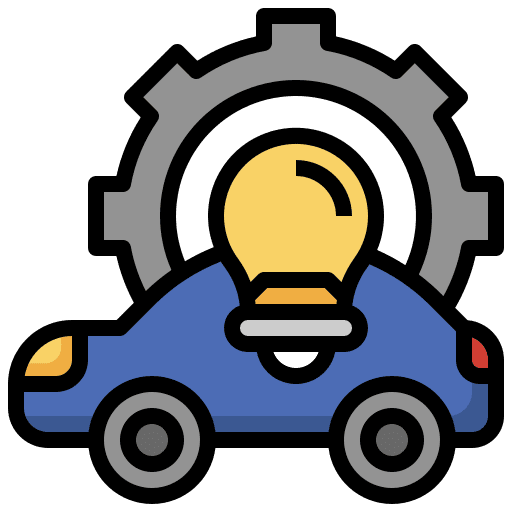 Deep learning transport vehicle car icon Deep learning transport vehicle car icon
