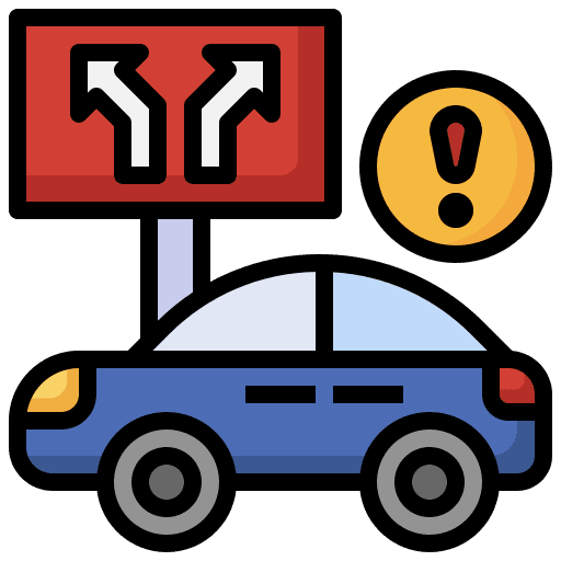 Emergency diversion warning car emergency icon Emergency diversion warning car emergency icon
