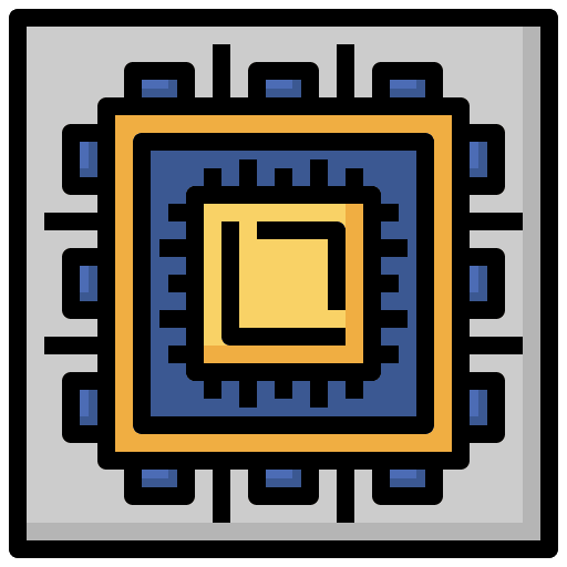Microchip circuit computing transportation icon Microchip circuit computing transportation icon