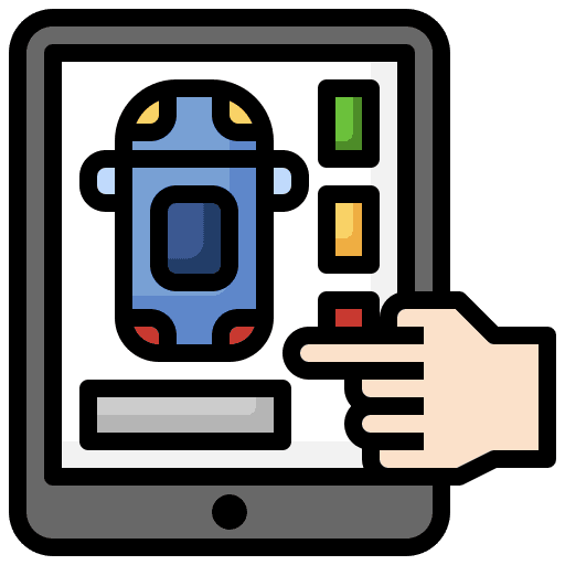 Smart control transportation control technology icon Smart control transportation control technology icon