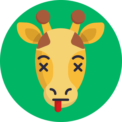 Giraffe animal mood tongue out icon Giraffe animal mood tongue out icon