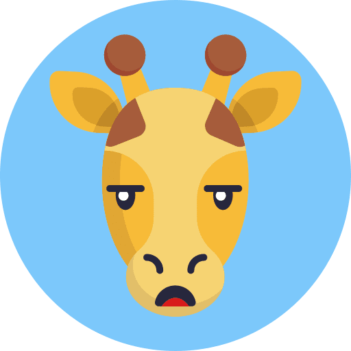 Giraffe emoticons smile feelings icon