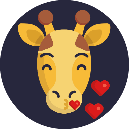 Giraffe expression kiss feelings icon Giraffe expression kiss feelings icon
