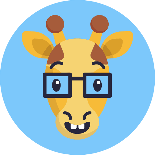 Giraffe eye glasses feelings smile icon Giraffe eye glasses feelings smile icon