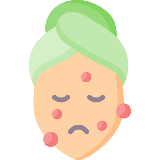 Acne beauty allergy acne icon