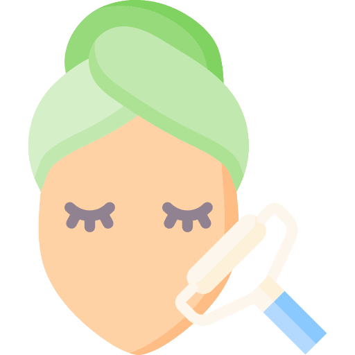 Face roller spa and relax dermis roller facial treatment icon Face roller spa and relax dermis roller facial treatment icon