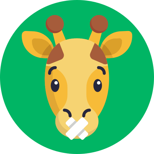 Giraffe face smileys silence icon Giraffe face smileys silence icon