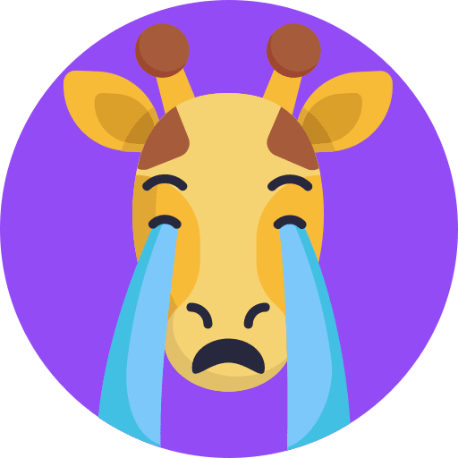 Giraffe feelings animal cry icon Giraffe feelings animal cry icon