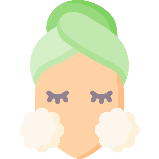 Cleansing wellness woman skincare icon Cleansing wellness woman skincare icon