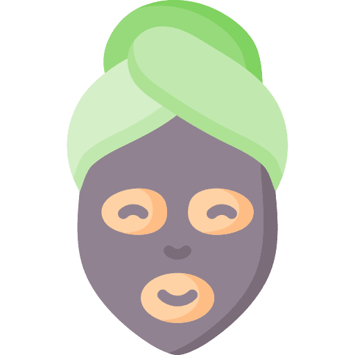 Mud beauty woman facial massage icon Mud beauty woman facial massage icon