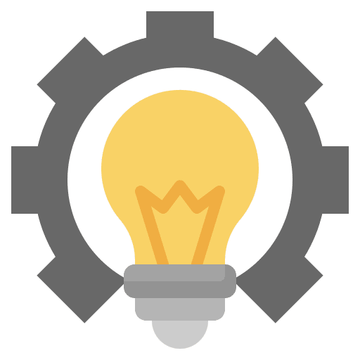 Idea project management technology art and design icon