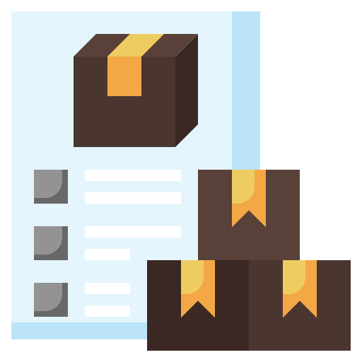 Document delivery box logistics delivery delivery note icon