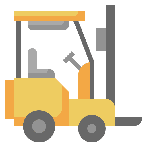Forklift move logistic lift icon