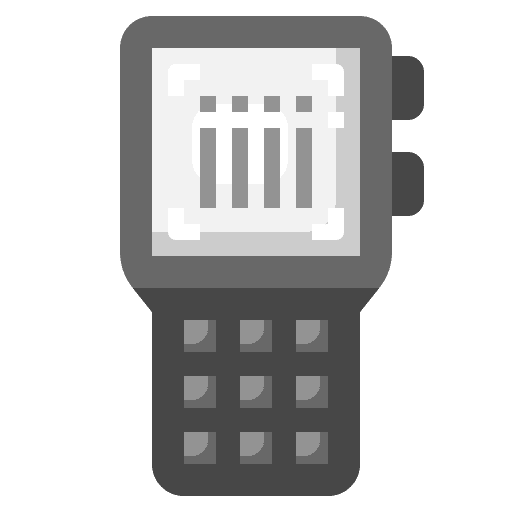Scanner digital data shipping and delivery icon