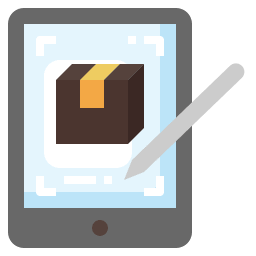 Tablet package product box icon