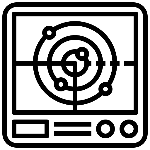 Radar place positional technology icon