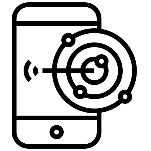 Radar tracking location scanning icon