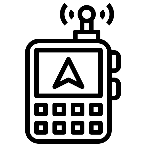 Satellite navigator satellite navigator device orientation icon