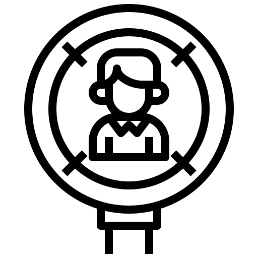 User target audience marketing shipping and delivery icon