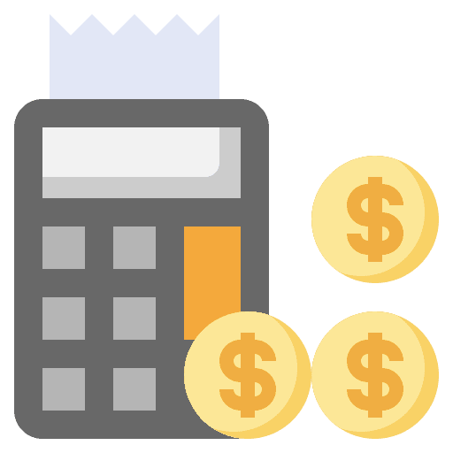 Calculator business and finance tax calculate accounting icon