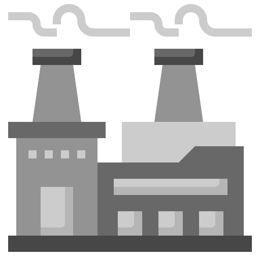 Factory manufacturing company industry icon