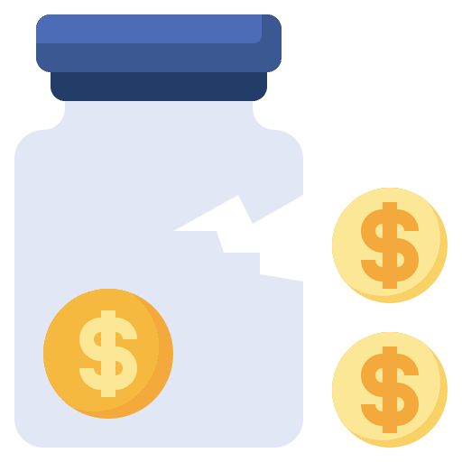 Jar business saving money funds icon