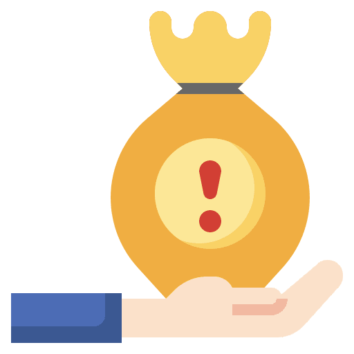 Money bag finance emergency loan icon