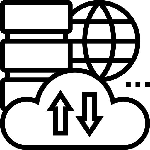 Big data big data cloud cloud server icon