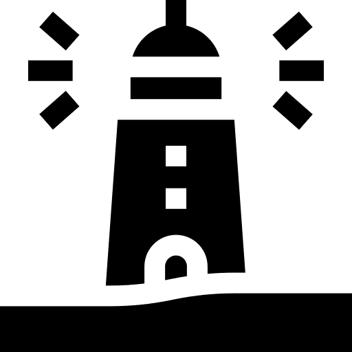 Lighthouse architecture and city sea security icon Lighthouse architecture and city sea security icon