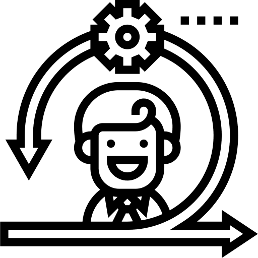 Agile methodology iteration process icon Agile methodology iteration process icon