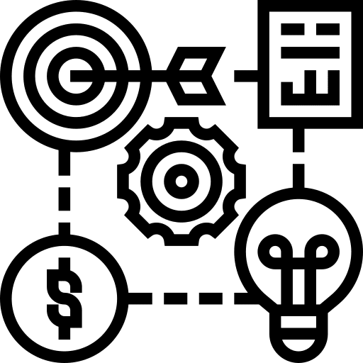 Objective key target seo icon