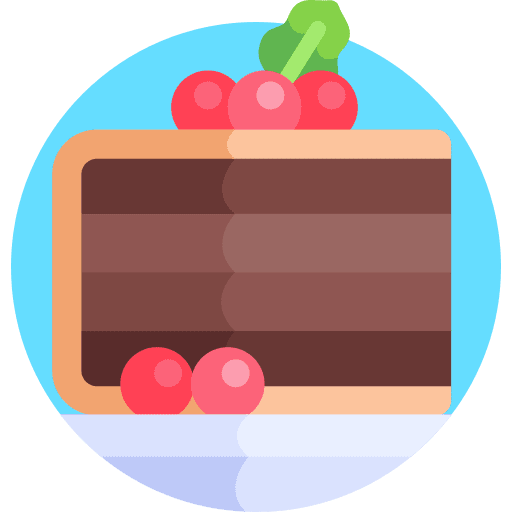 Cake dessert berries bakery icon
