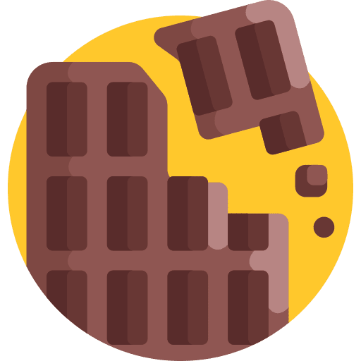 Chocolate bar cocoa snack dessert icon