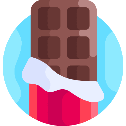 Chocolate bar dessert food and restaurant chocolate bar icon