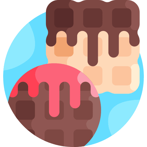 Waffle bakery sweet food and restaurant icon Waffle bakery sweet food and restaurant icon